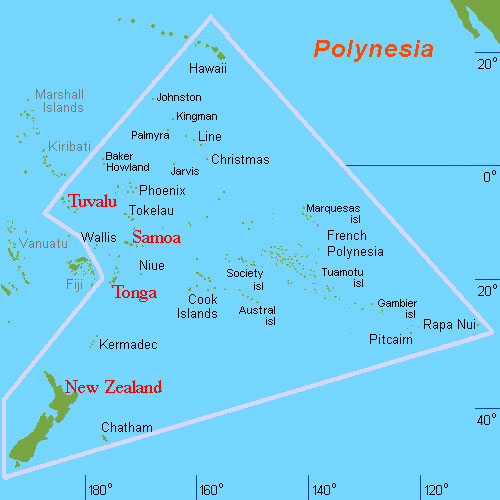 map of Polynesia